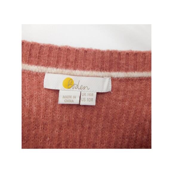 Boden Square Neck Long Sleeve‎ Pullover Alpaca Wool Sweater Top Size 10R - Picture 3 of 5